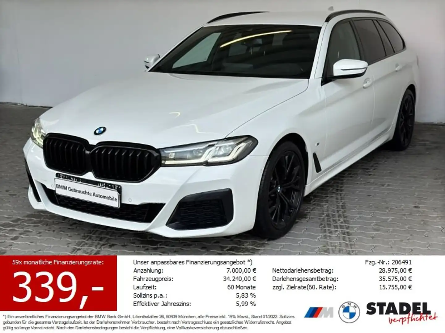 BMW 520 d Tour. M Sport Navi.LED.RFK.KomfZg.HiFi.WLAN Bianco - 1