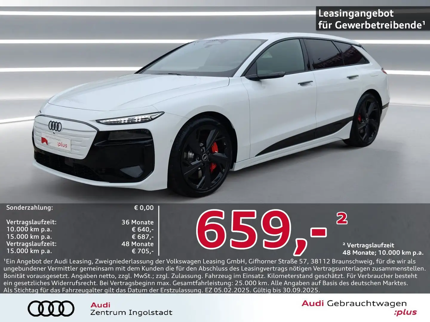 Audi S6 Avant e-tron MATRIX Tech-pro HuD Luft B&O 21" Weiß - 1