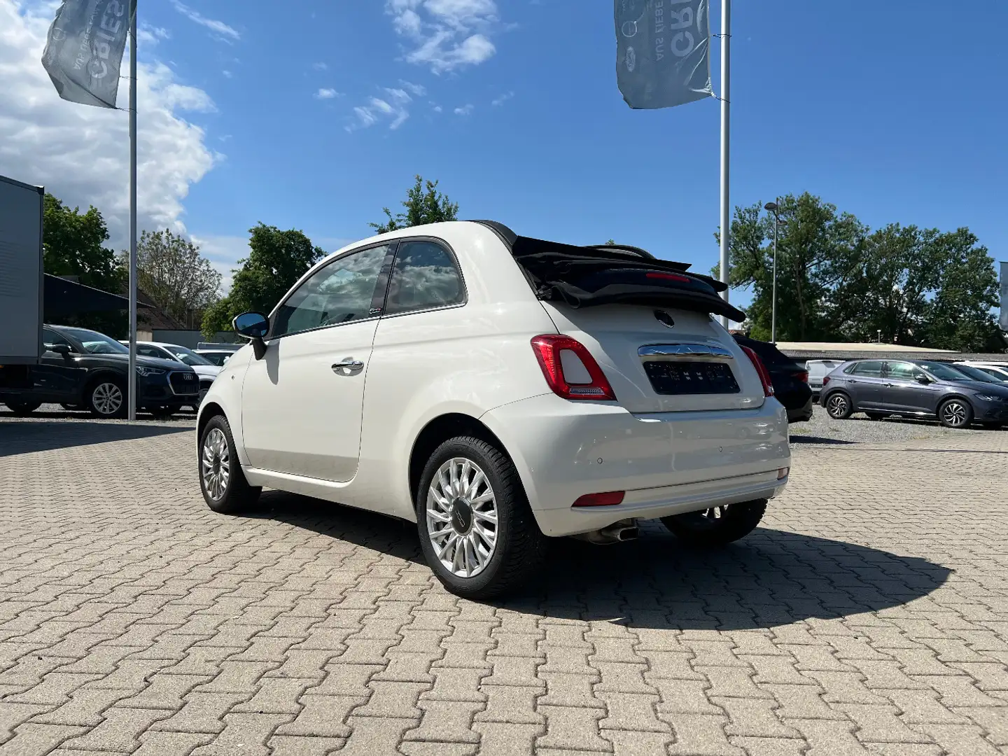 Fiat 500C Cabrio Lounge 1.2 8V Klima Alu PDC Car Play Weiß - 2