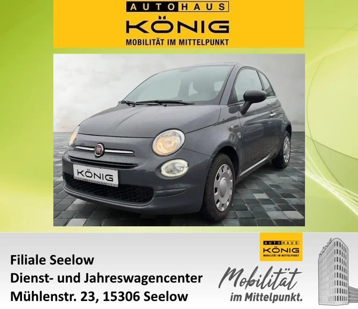 Fiat 500 CULT Klimaanlage Grau - 1