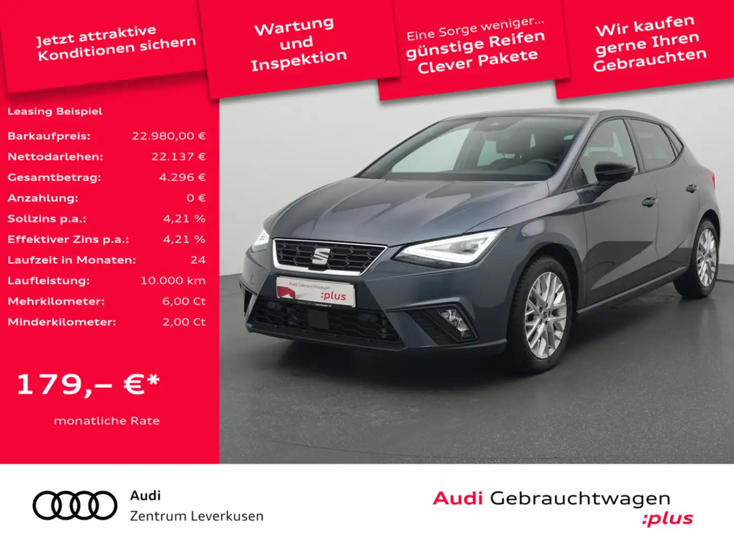SEAT Ibiza TSI FR SPORTSITZE LED APP CONNECT PDC Schwarz - 1