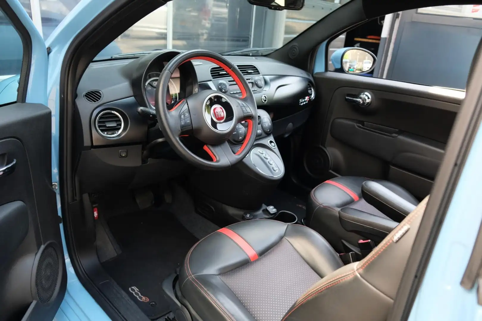 Fiat 500e 24kwh Clima/Schuifdak/Leder Blau - 2