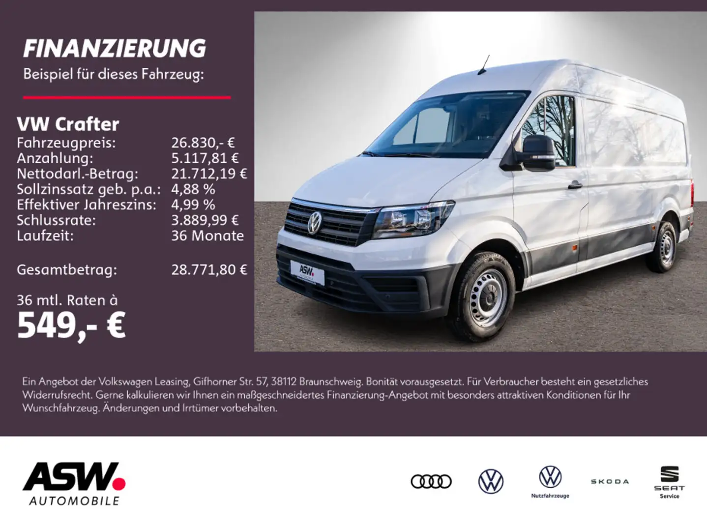 Volkswagen Crafter 35 Kasten 2.0 TDI PDC Anhängerkupplung Weiß - 1