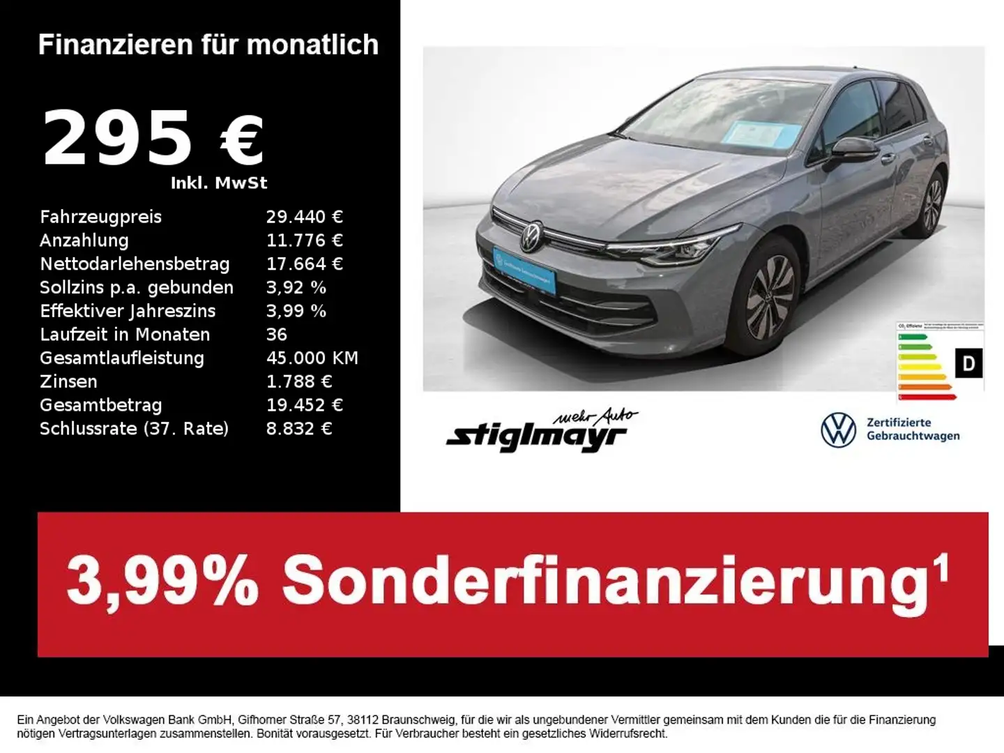 Volkswagen Golf VIII GOAL 1.5 TSI DSG KAMERA+SITZHG+PDC Grau - 1