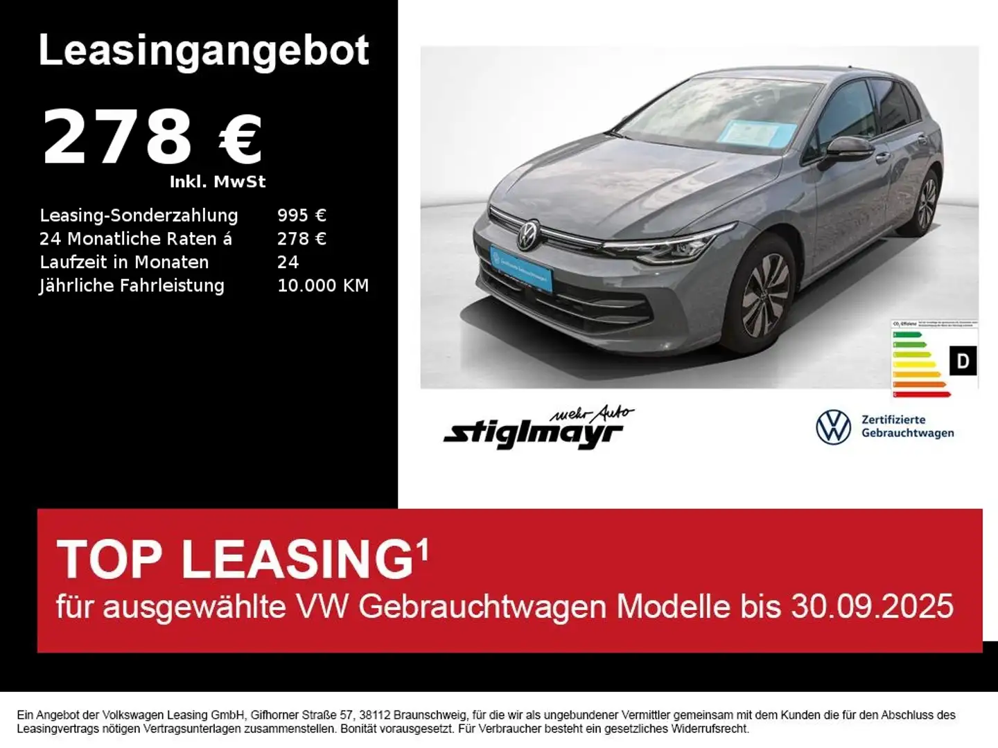 Volkswagen Golf VIII GOAL 1.5 TSI DSG KAMERA+SITZHG+PDC Grau - 1