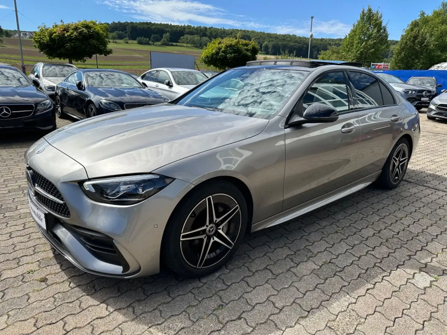 Mercedes-Benz C 200 d LIM AMG PANO AMBI LED MEM KAM NIGHT LEDE Argent - 1