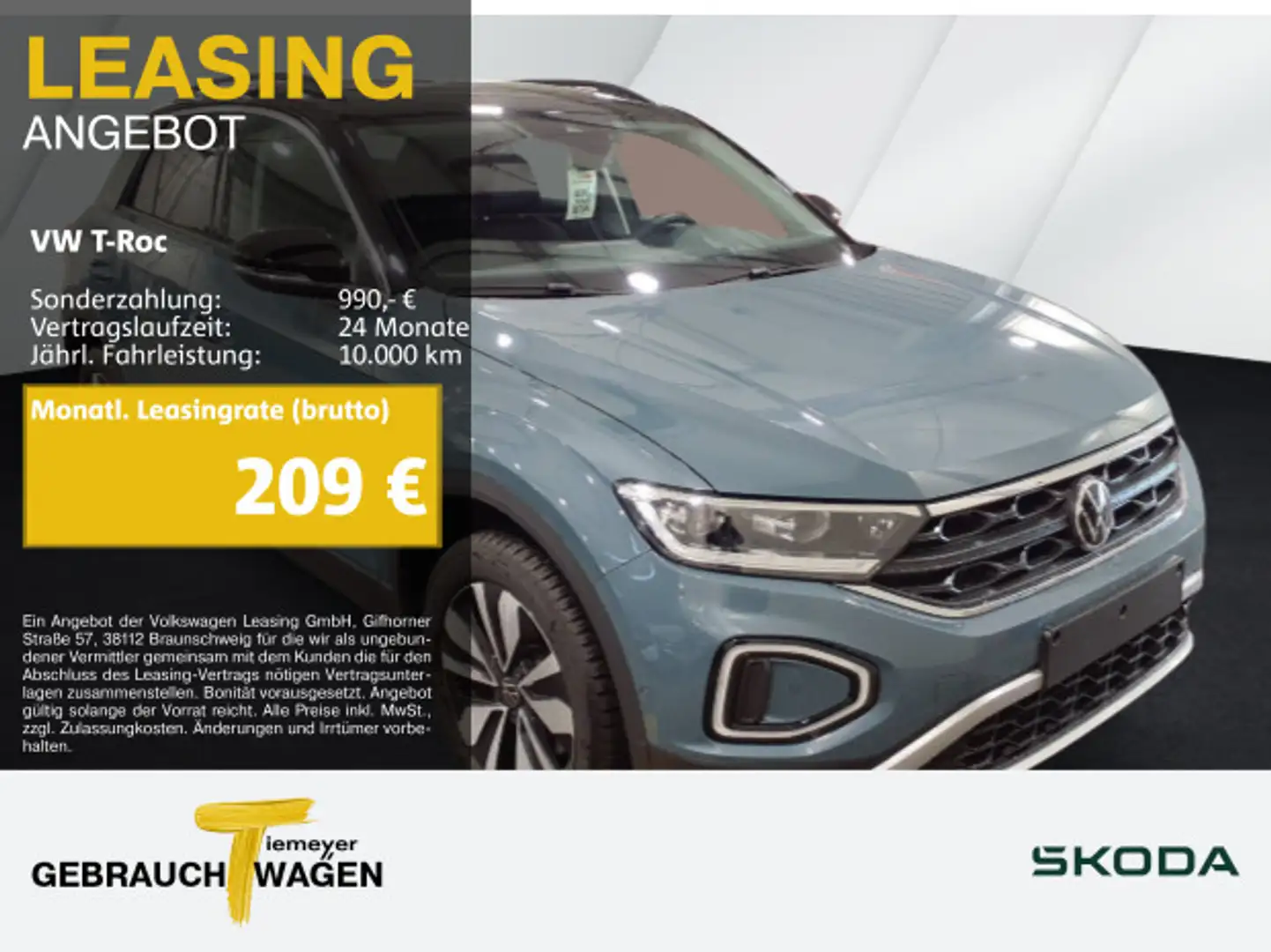 Volkswagen T-Roc 2.0 TDI DSG GOAL LED+ AHK KAMERA NAVI ASSI Blau - 1