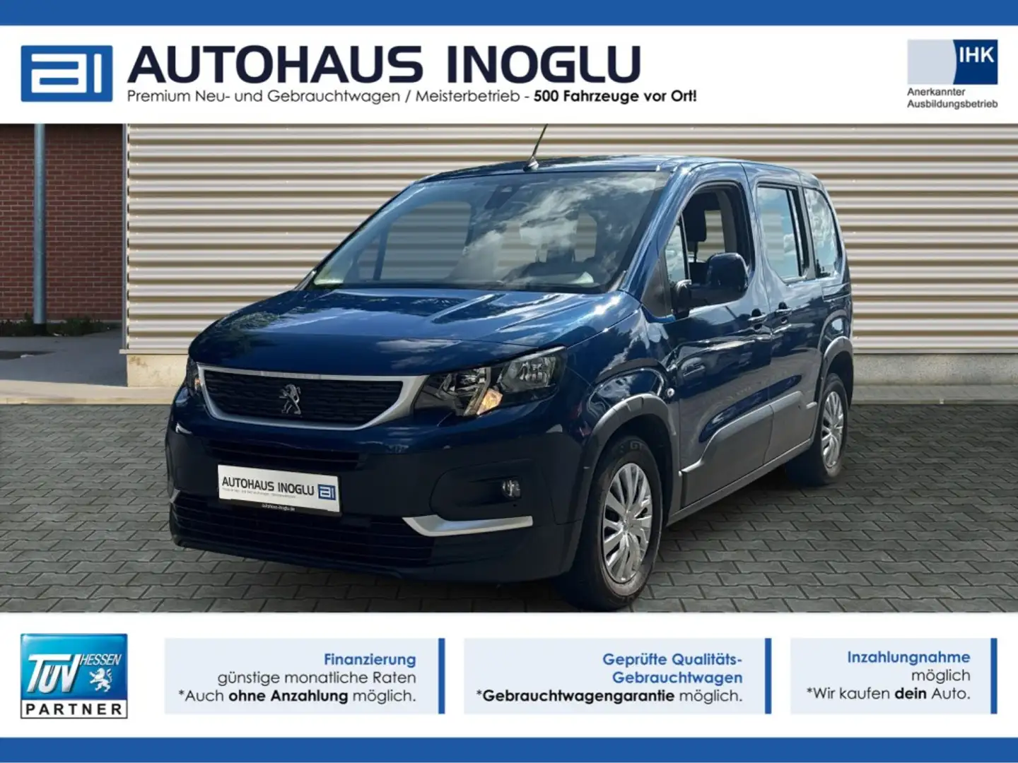 Peugeot Rifter 1.5 Blue-HDI*Active*AHK*Standheizung*PDC*DAB Blau - 1