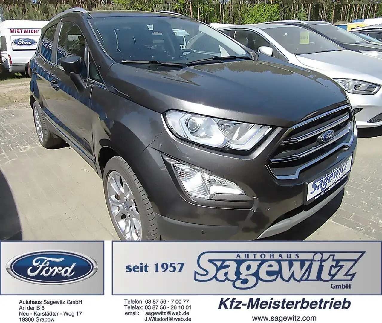 Ford EcoSport 1.0 EcoBoost Titanium SHZ AHK Navi Gris - 1