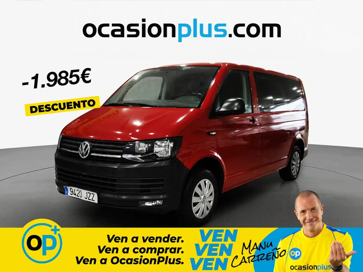 Volkswagen Caravelle Comercial 2.0TDI BMT Trendline 75kW Rojo - 1