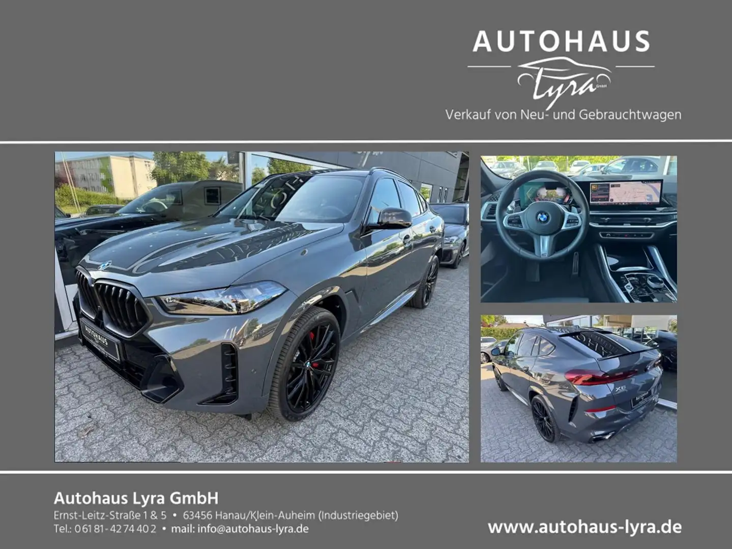 BMW X6 40d xDrive M-Sport Pro*LED*PANO*H&K*AHK*360°K Grau - 1