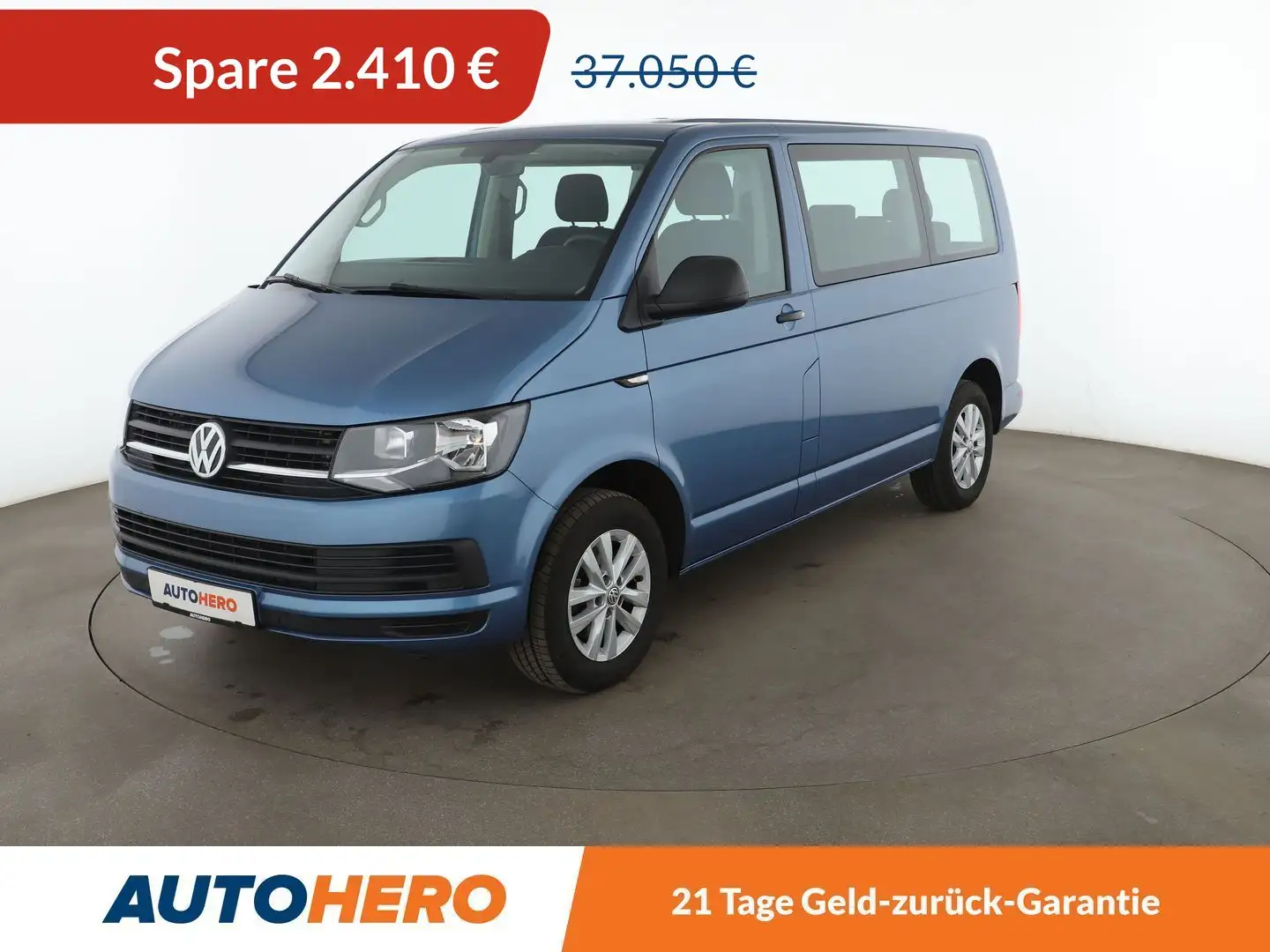 Volkswagen T6 Multivan 2.0 TSI Trendline*PDC*SHZ*AHK*ALU* Bleu - 1