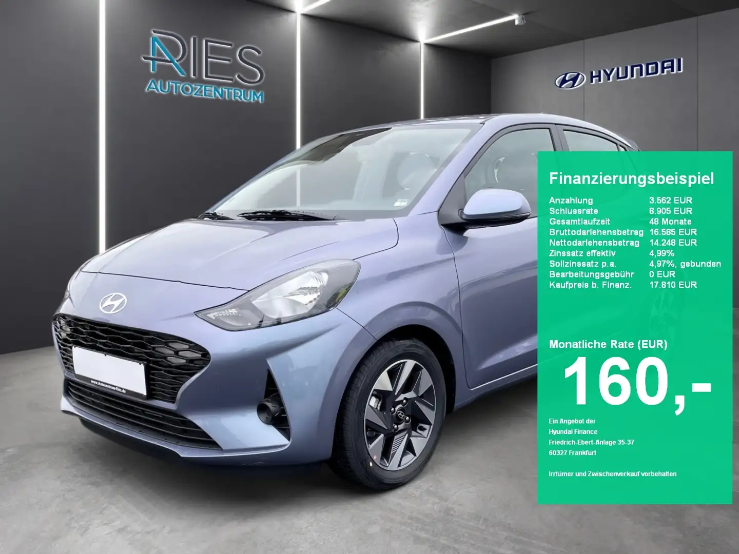 Hyundai i10 1.0 Trend KlimaA*Navi*SHZ*Kam.*PDC*DynLicht Blau - 1