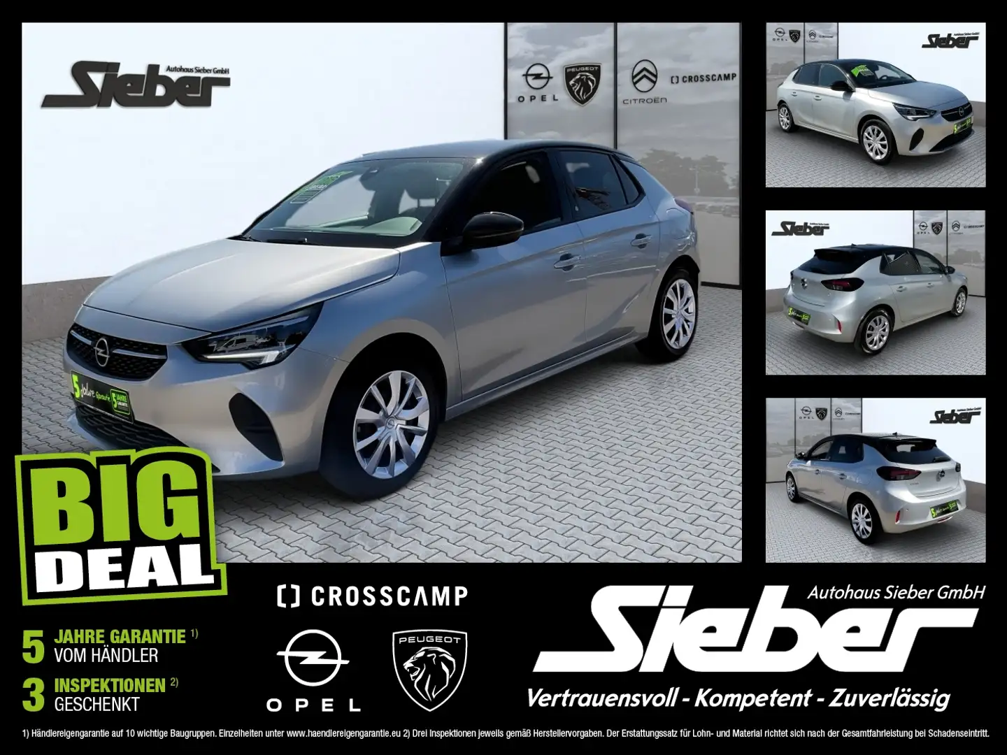 Opel Corsa F E Edition KAMERA*LED*KLIMA*DAB*TEMPOMAT Argento - 1