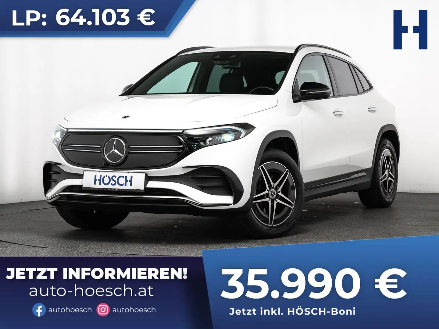 Mercedes-Benz EQA 300 4M AMG ADVANCED PLUS NIGHT MEMORY -44% Weiß - 1