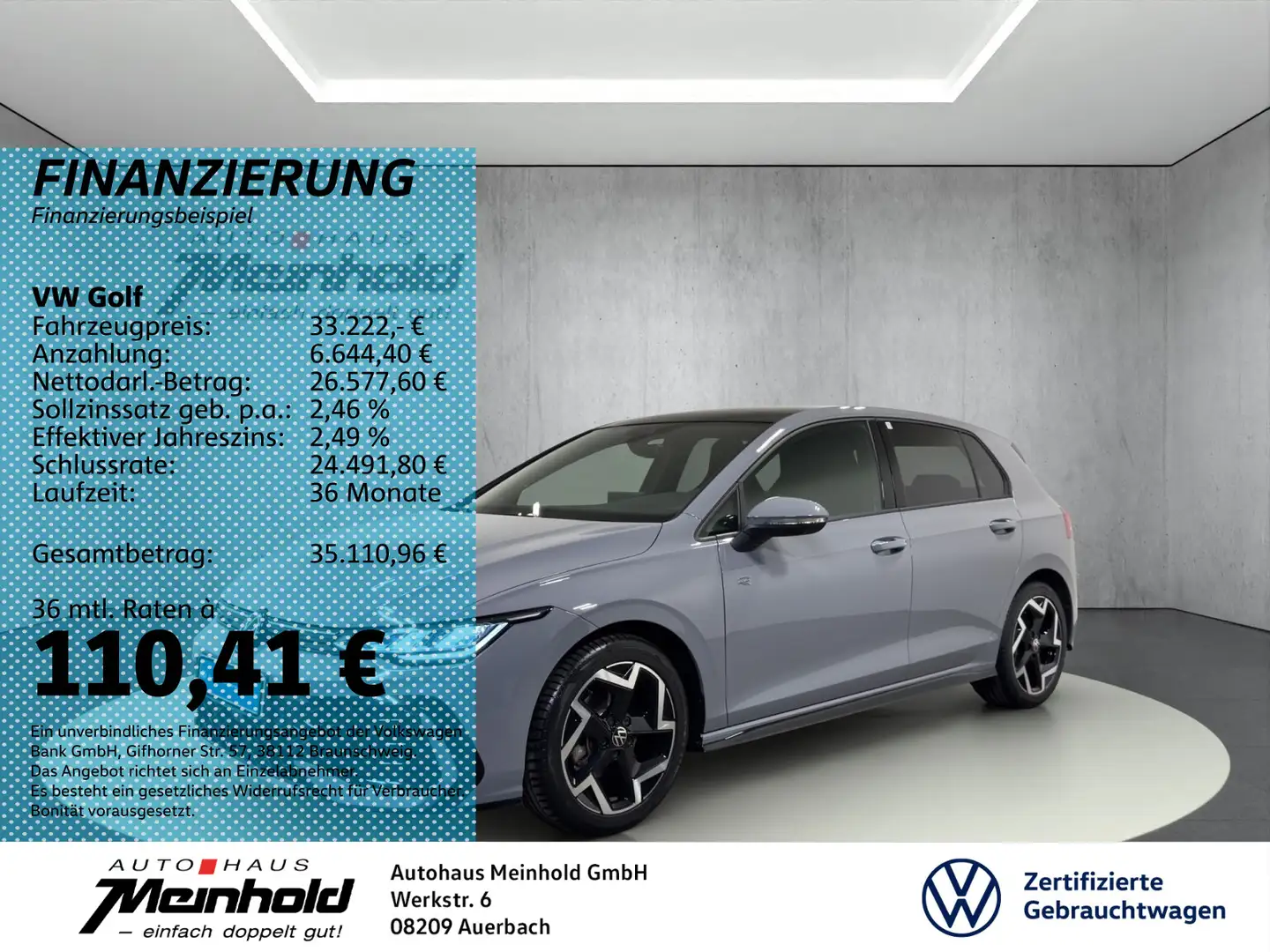 Volkswagen Golf 1.5 TSI R-Line, Area View, Standh, ACC, LED Gris - 1