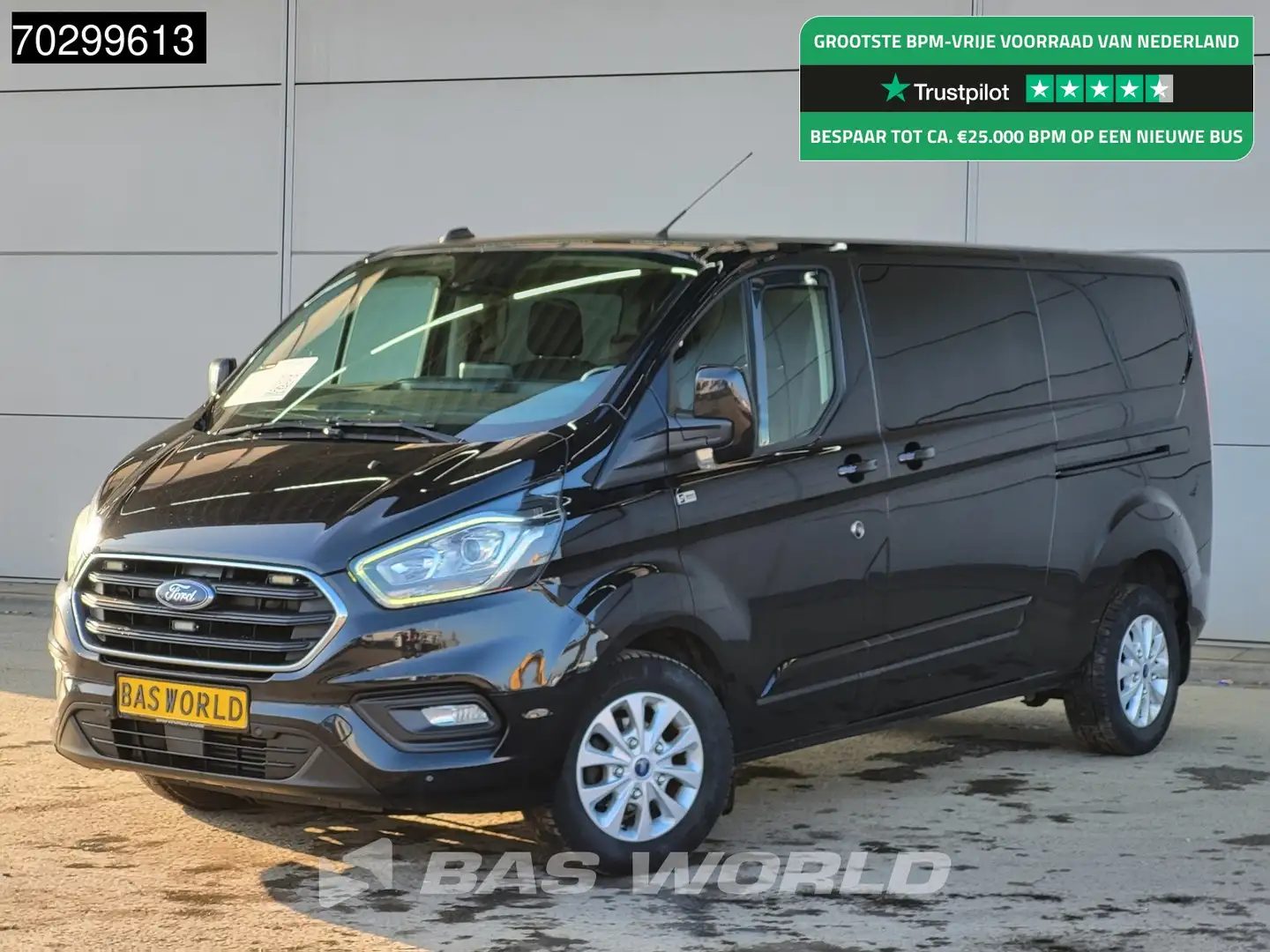 Ford Transit Custom 130PK Dubbel Cabine Automaat 2x Schuifdeur LED Xen Noir - 1