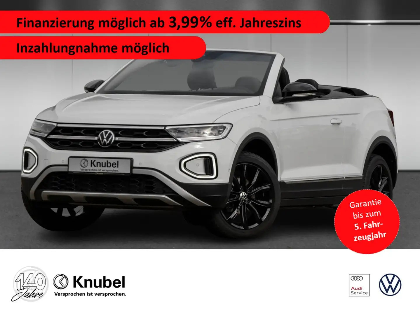 Volkswagen T-Roc Cabriolet Style 1.5 TSI DSG IQ.Light Navi AHK A... Weiß - 1