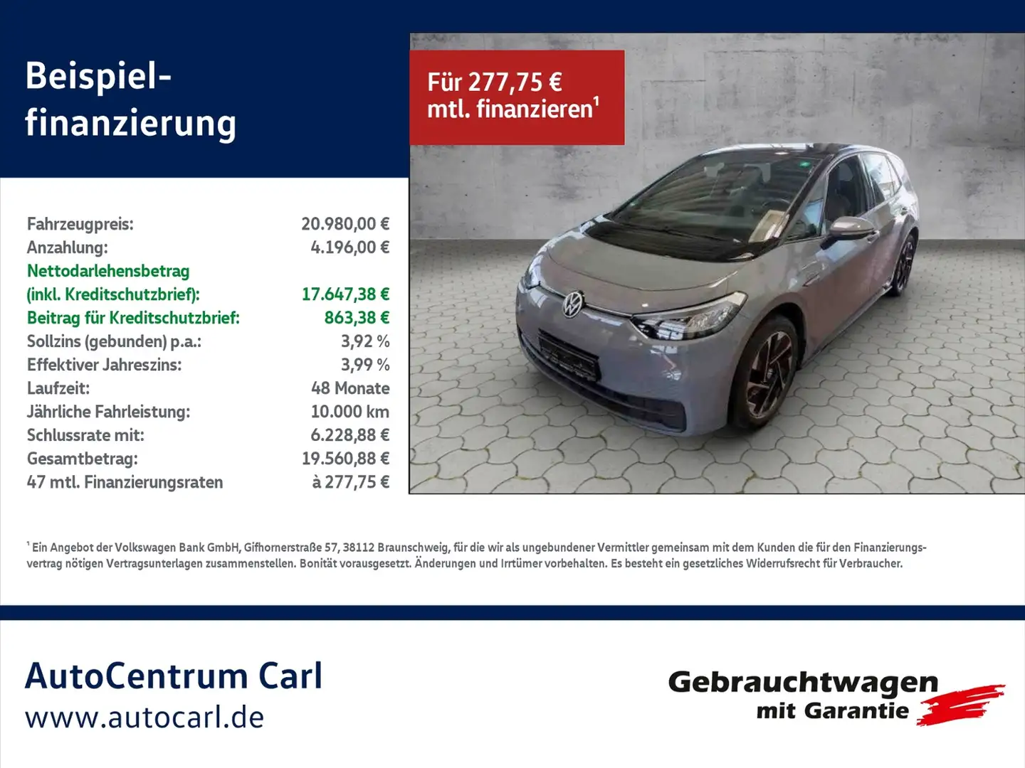 Volkswagen ID.3 Pro NAV/SHZ/Travel/ACC KLIMA LED NAVI ALU Grau - 1