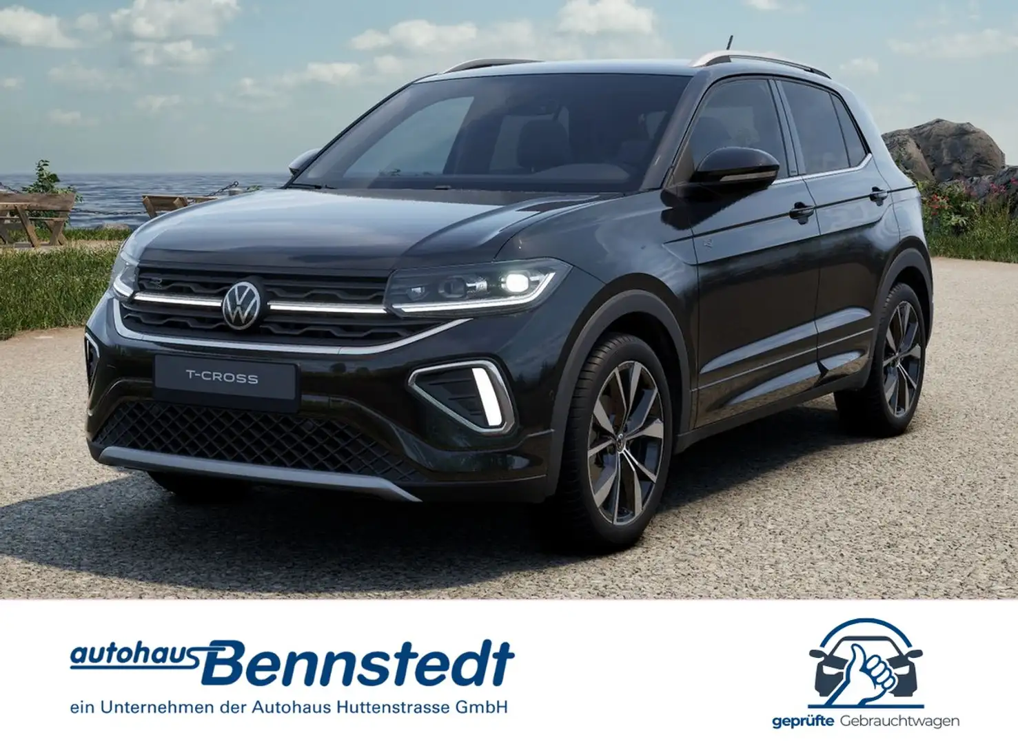 Volkswagen T-Cross 1.5 TSI DSG R-Line MATRIX KAMERA AHK Schwarz - 1