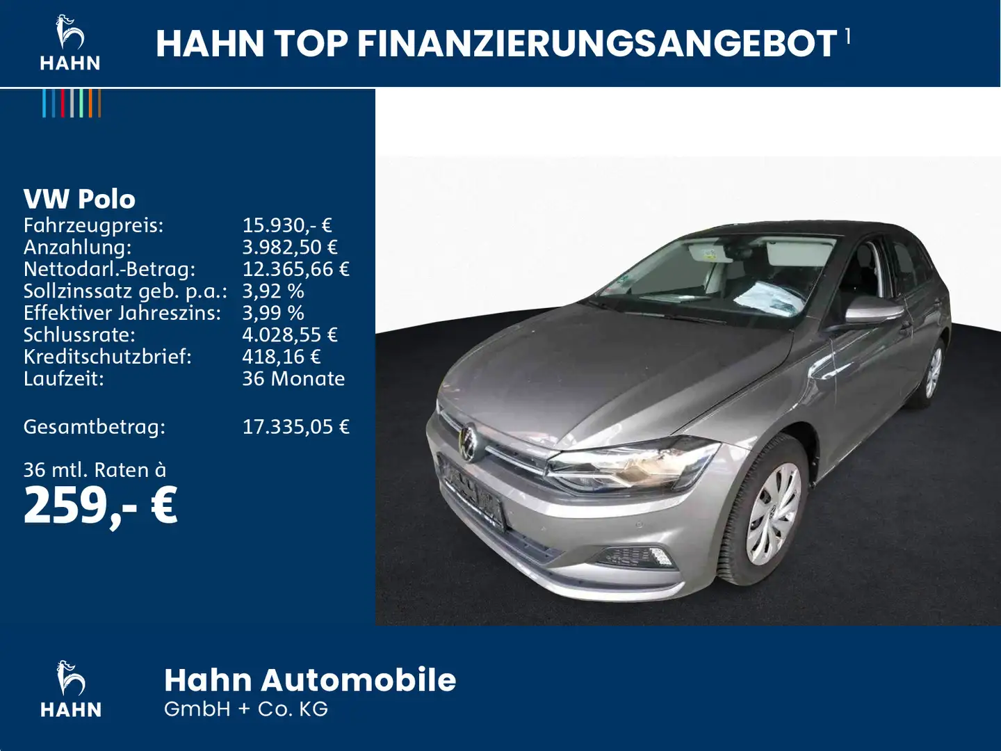 Volkswagen Polo 1.0 Comfortline KLIMA SITZHZ PARK APP DAB+ Grau - 2