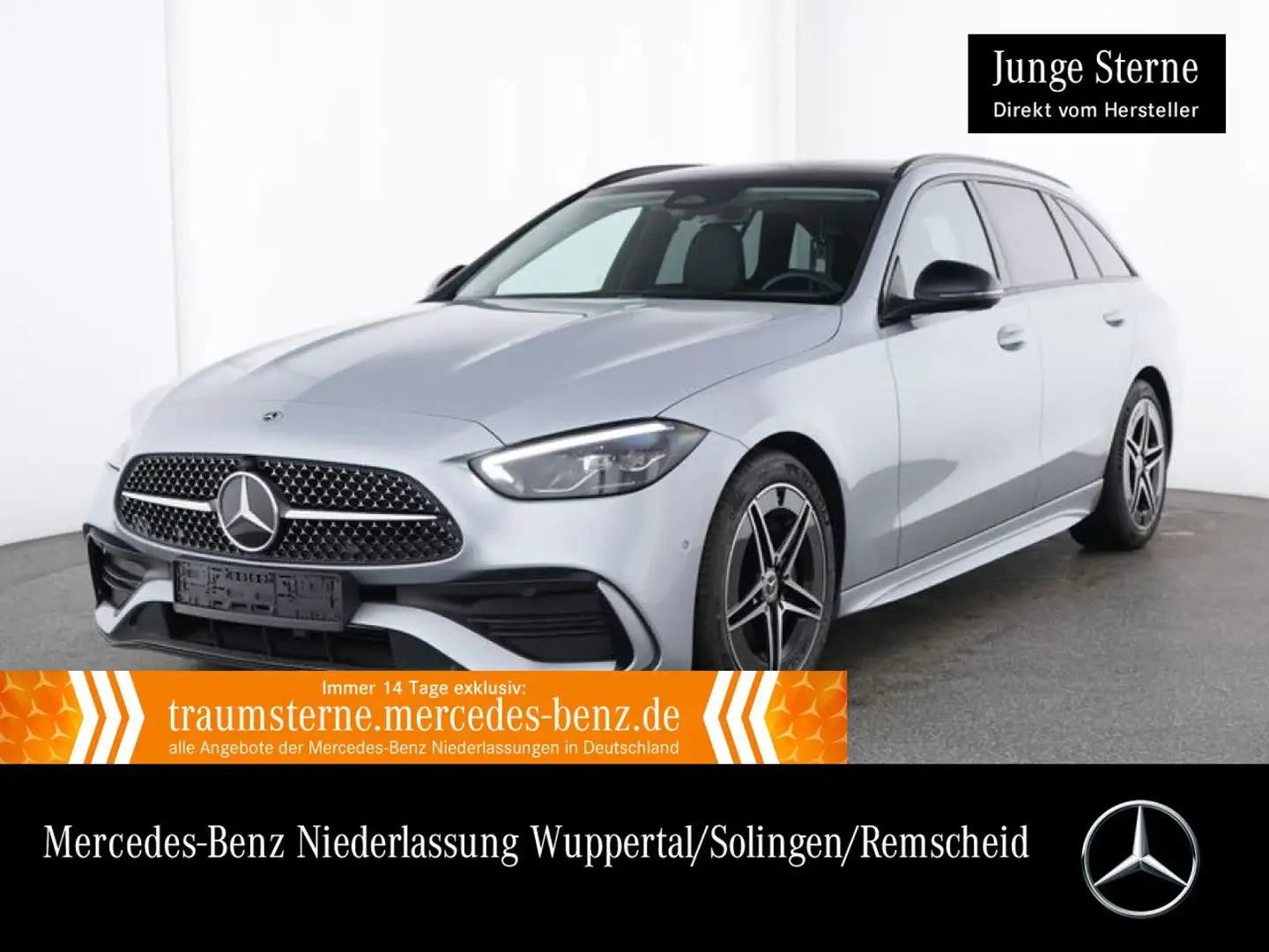 Mercedes-Benz C 180 T AMG+NIGHT+PANO+LED+KAMERA+TOTW+KEYLESS+9G Silber - 1