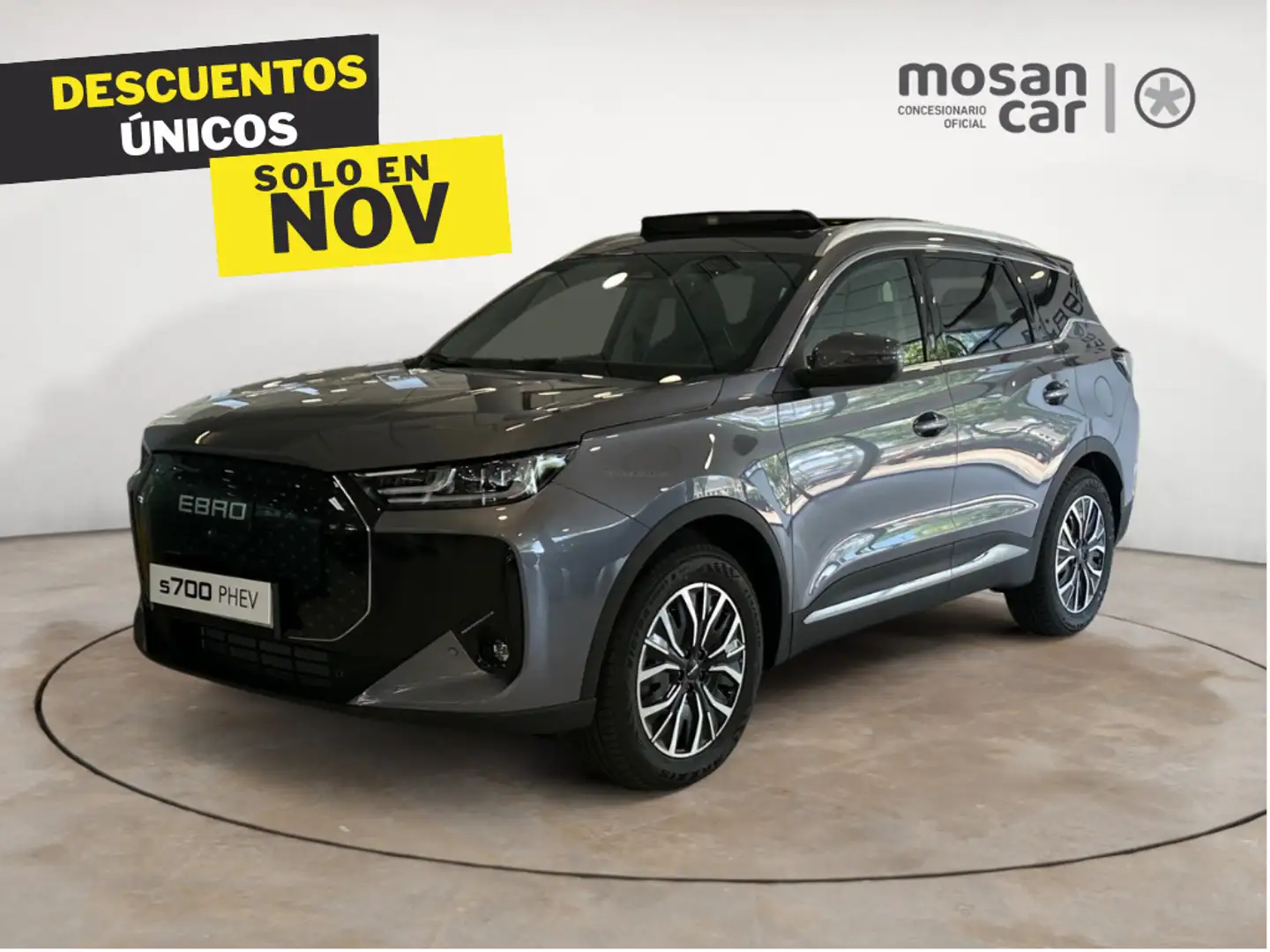 Ebro s700 1.5 TGDI PHEV 347 E-CVT LUXURY TECHO PORTON MIRROR Grigio - 1