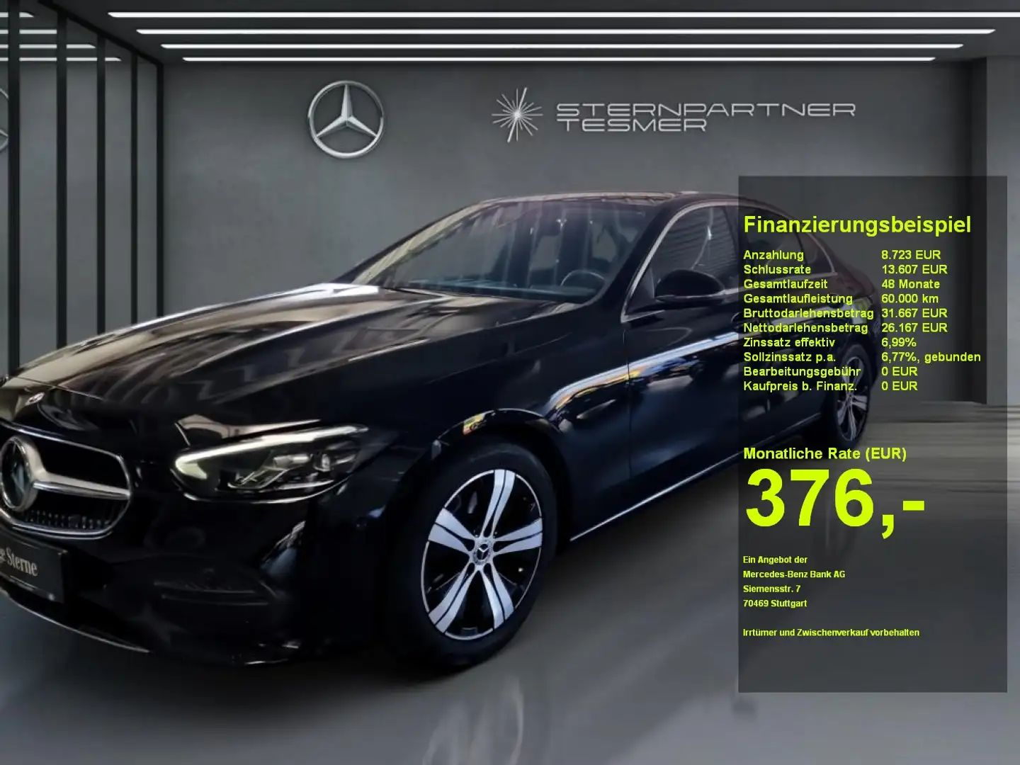 Mercedes-Benz C 200 AVANTGARDE +KAMERA+LED+AMBIENTE+DISTRONIC Negro - 1