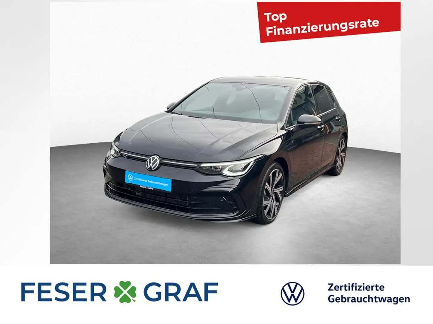 Volkswagen Golf VIII 1.5 eTSI DSG R-Line BLACK NAVI KAMERA Schwarz - 1