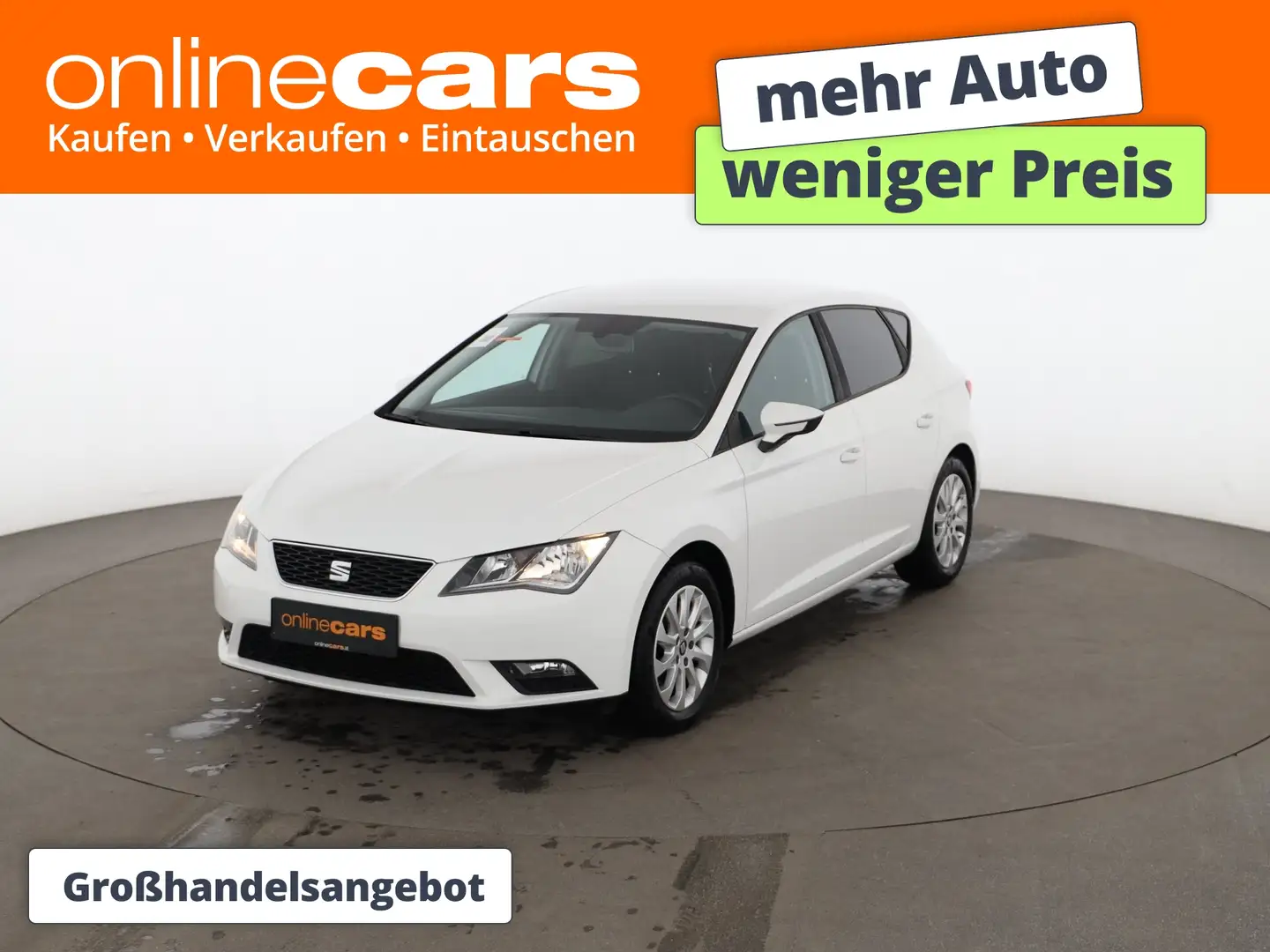 SEAT Leon 1.6 TDI Style AHK TEMPOMAT KLIMA RADIO Weiß - 1