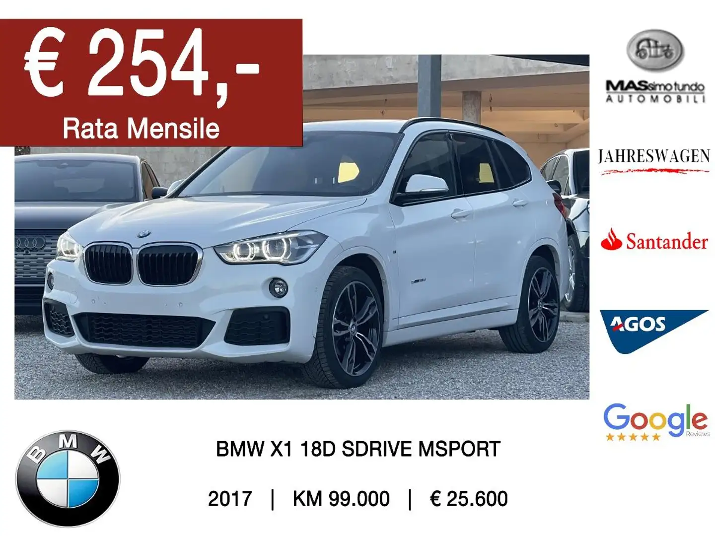 BMW X1 sDrive18d Msport Bianco - 1