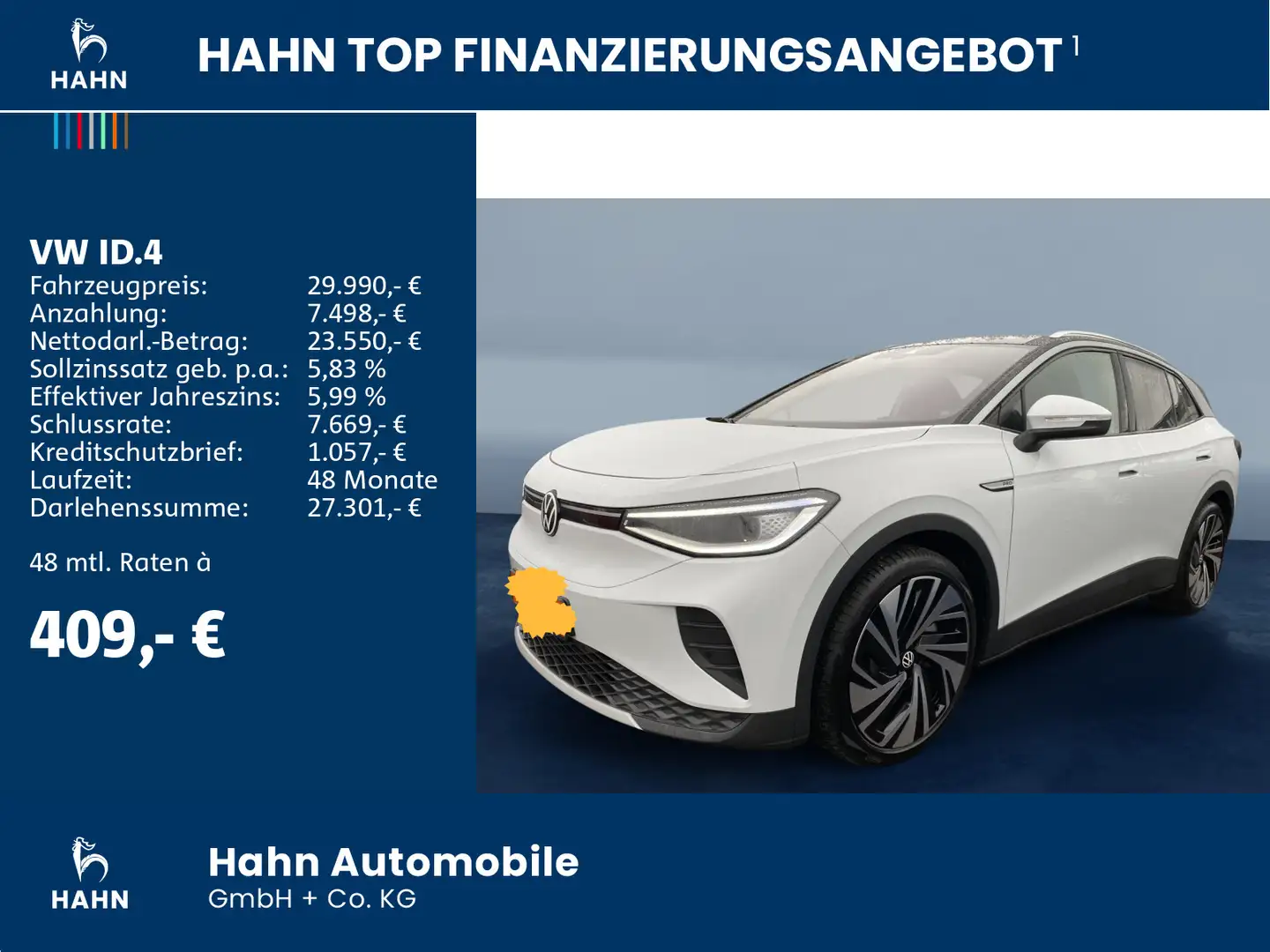 Volkswagen ID.4 Pro Performance PANO ACC LED Navi Sitzh 360 Weiß - 2