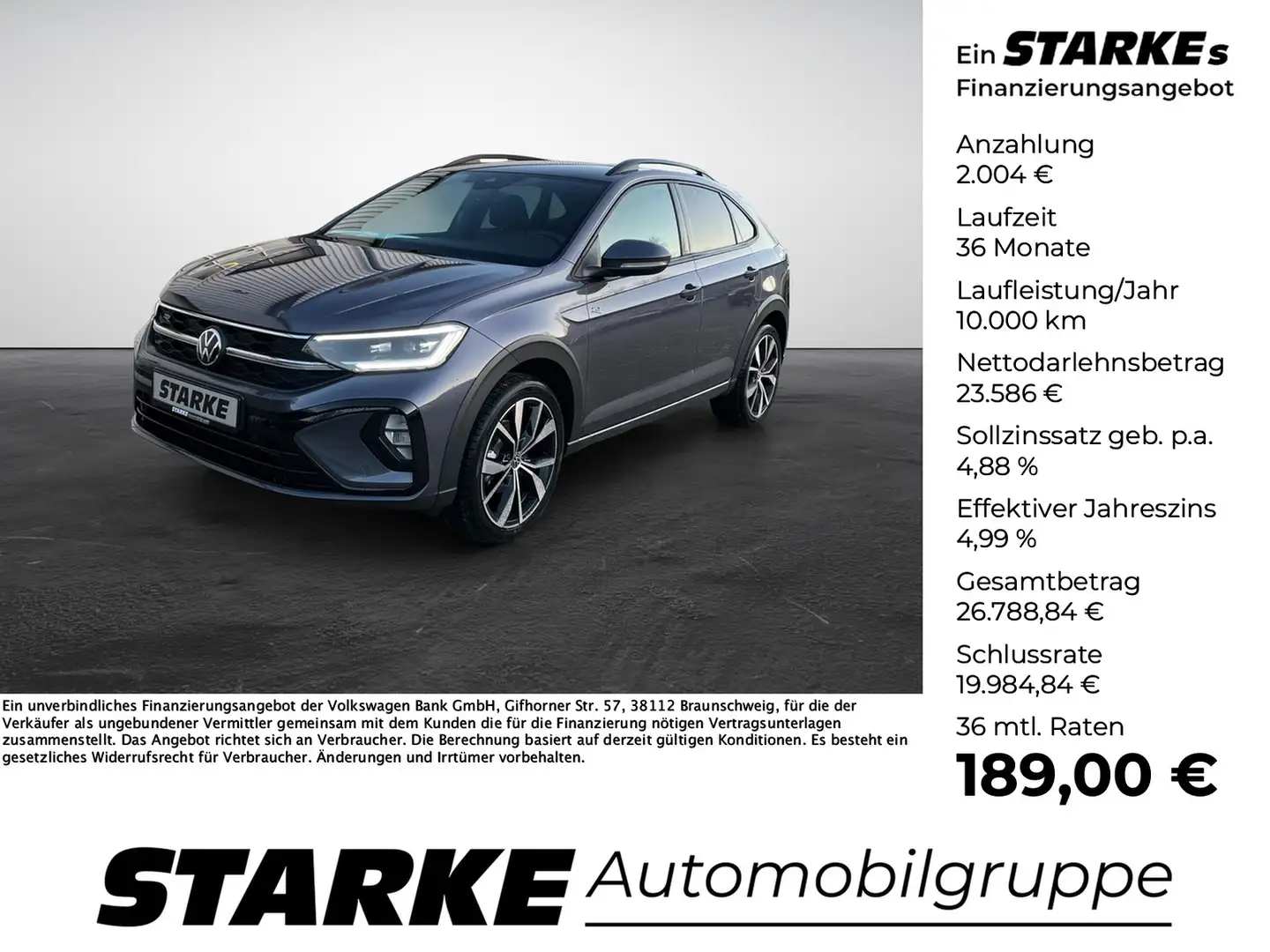 Volkswagen Taigo 1.0 TSI DSG R-Line Grau - 1