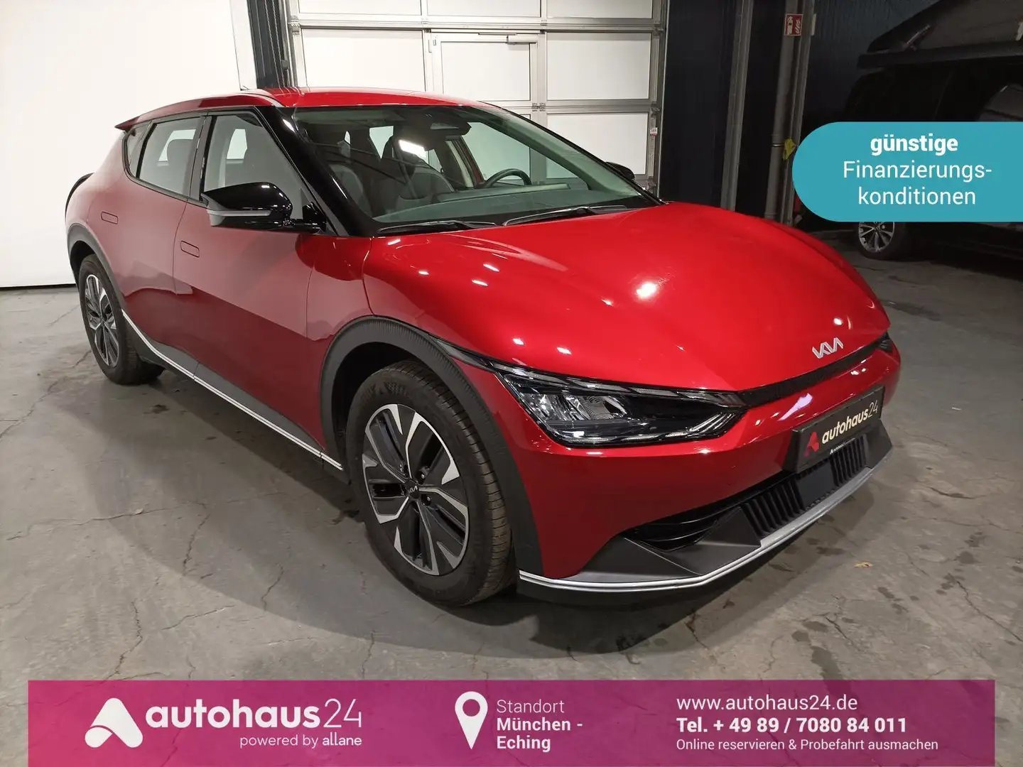 Kia EV6 Elektro 77,4 kW LED|Navi|Kamera|ACC|Sitzhz Rot - 1