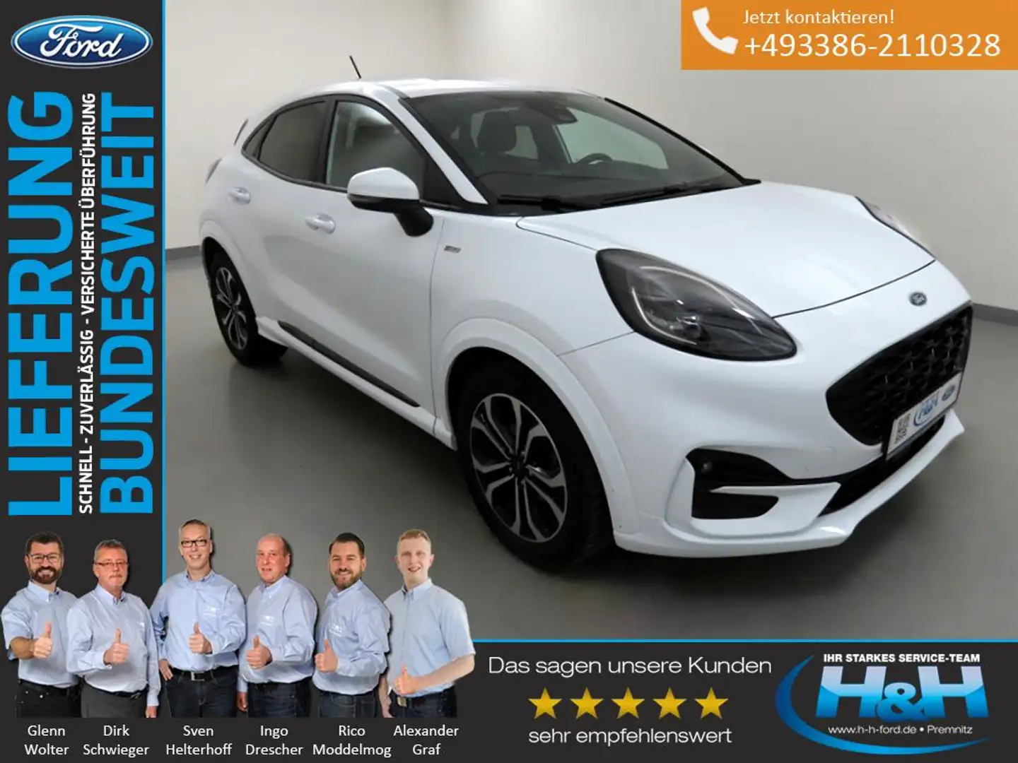 Ford Puma 1.0 M-Hybrid ST-Line Kam+LED+KomfortPak+SHZ Wit - 1