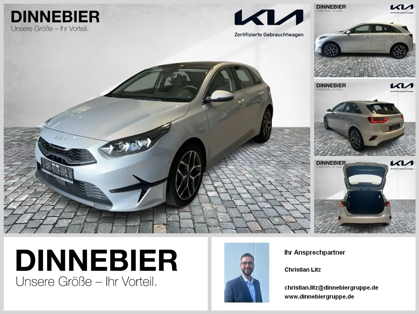 Kia Ceed / cee'd CEED 1.5T Spirit Glasdach+LED+Navi+Kamera Argent - 1