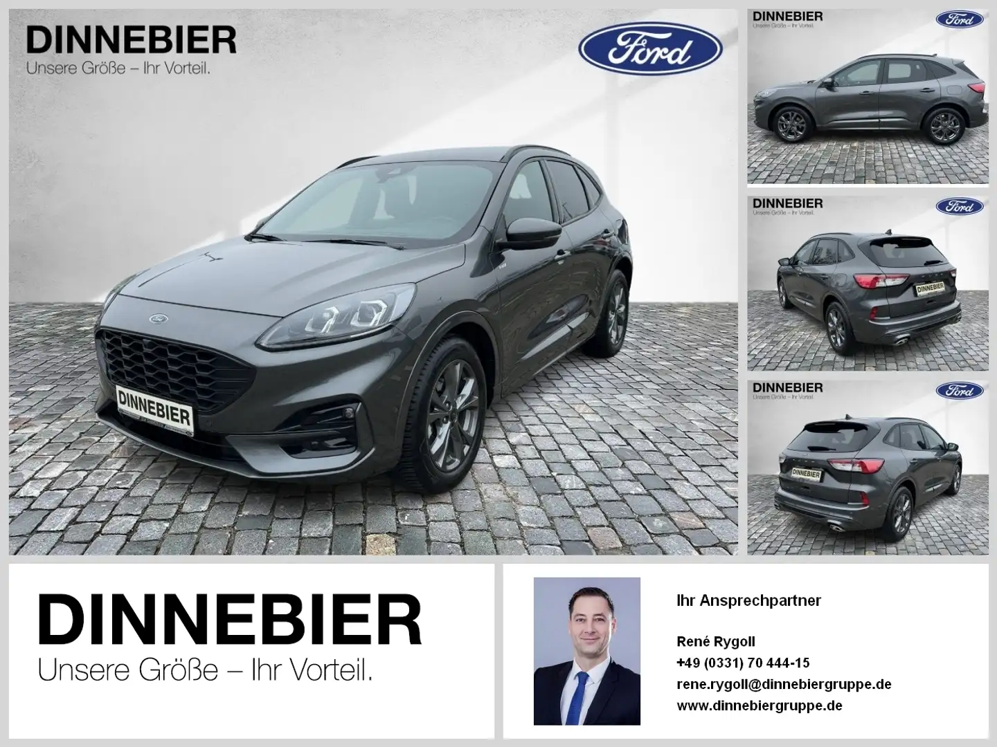 Ford Kuga ST-Line X LED+AHK+Glasdach+Kamera+SHZ Gris - 1