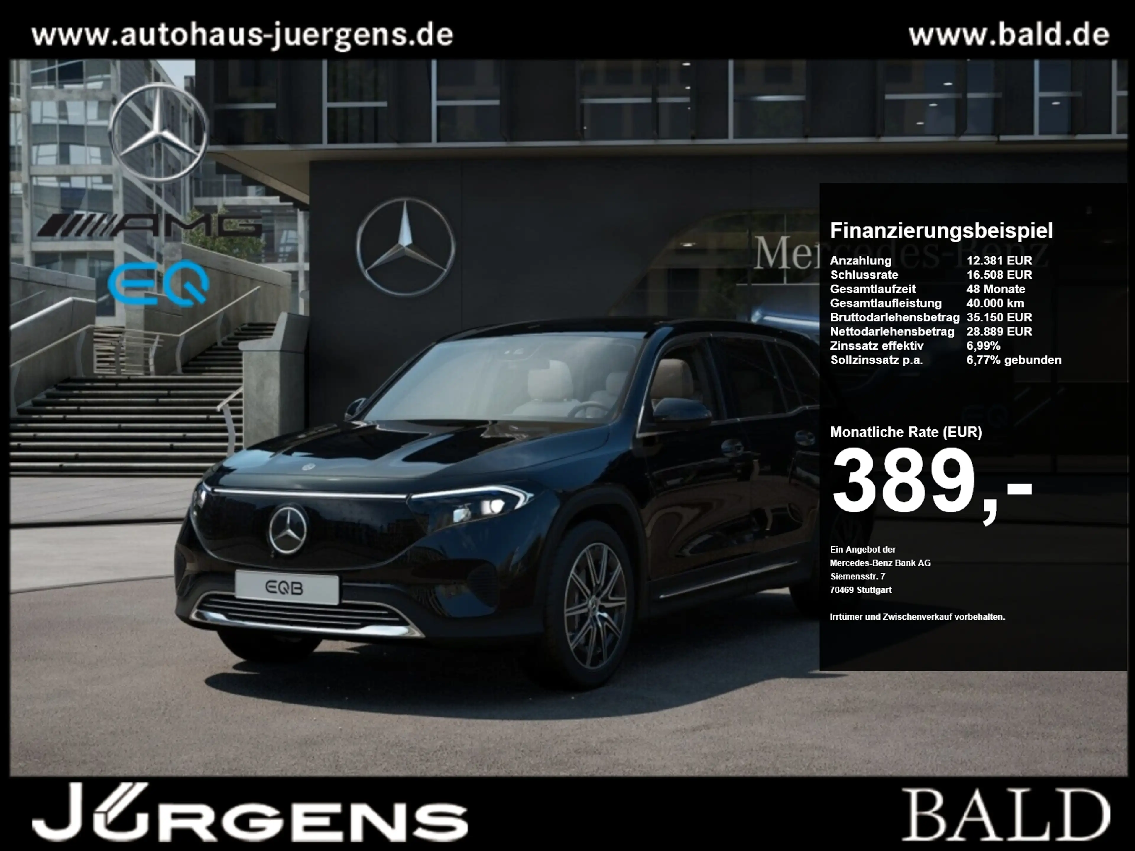 Mercedes-Benz EQB 250 + Progressive+Distr+Ambi+Mem+Kam+Sideb