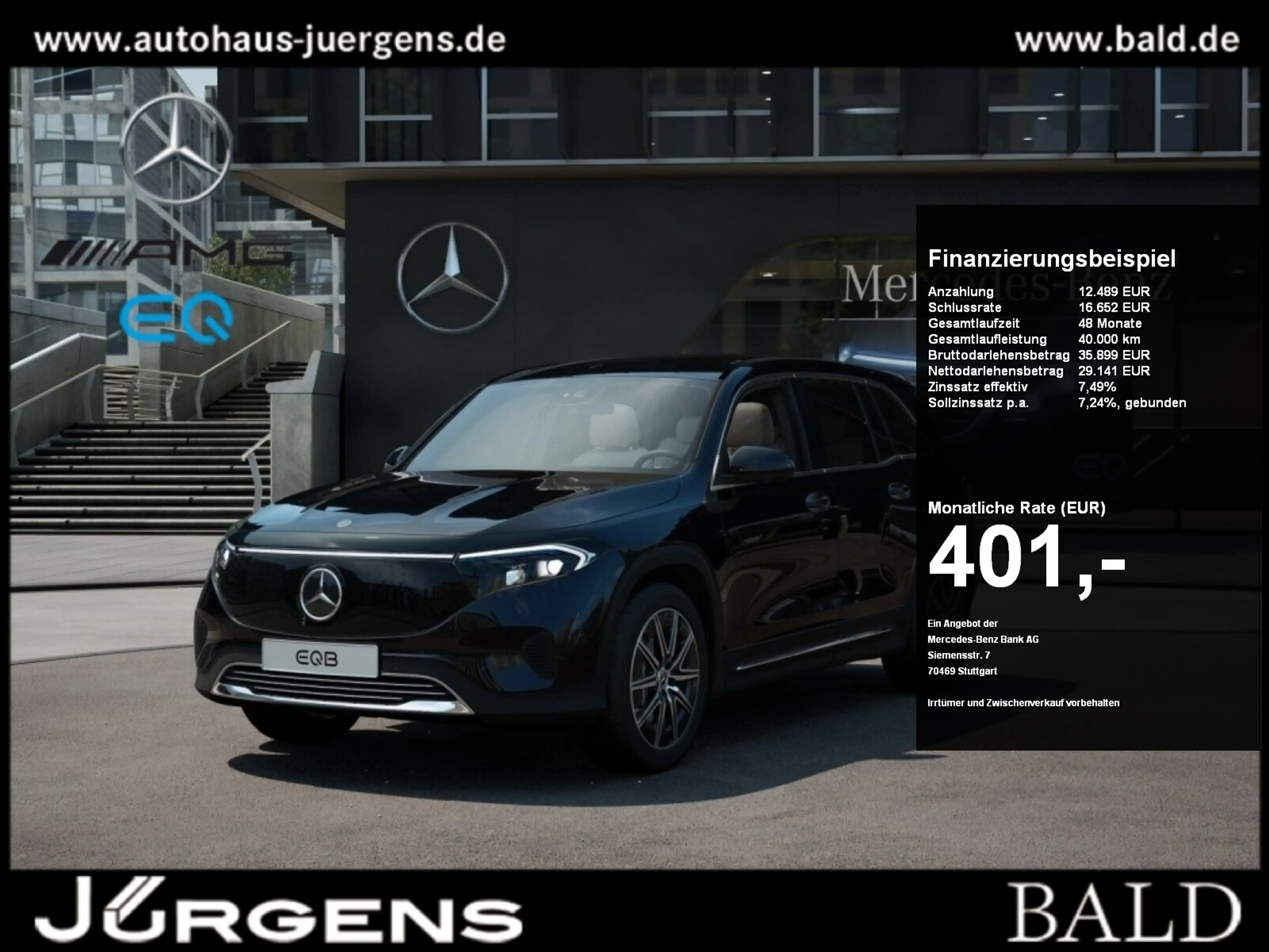 Mercedes-Benz EQB 250 + Progressive+Distr+Ambi+Mem+Kam+Sideb