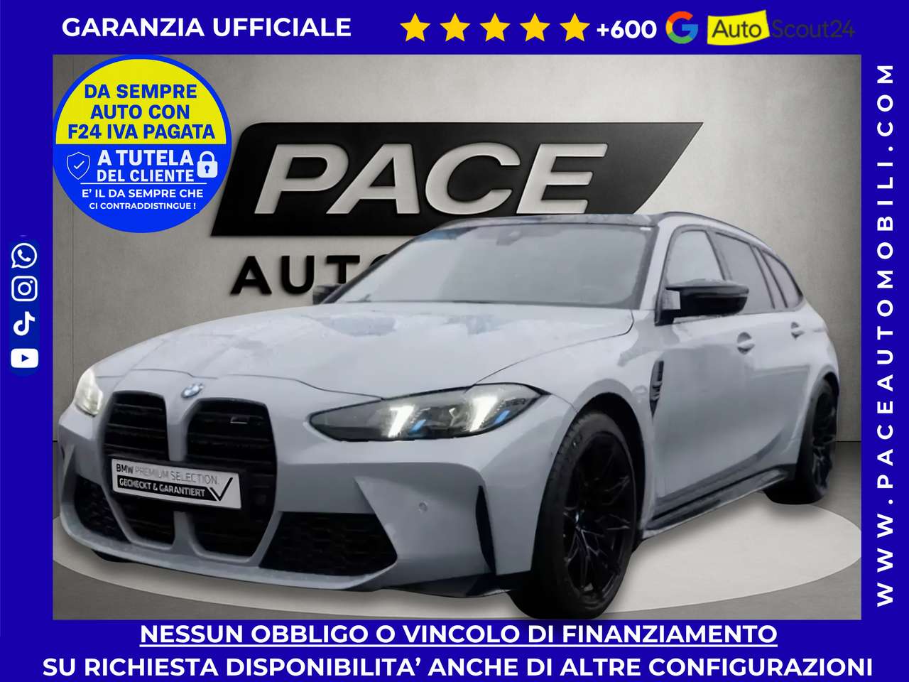 BMW M3 XDRIVE COMPETITION 530CV BLACK PACK NEW PELLE ACC