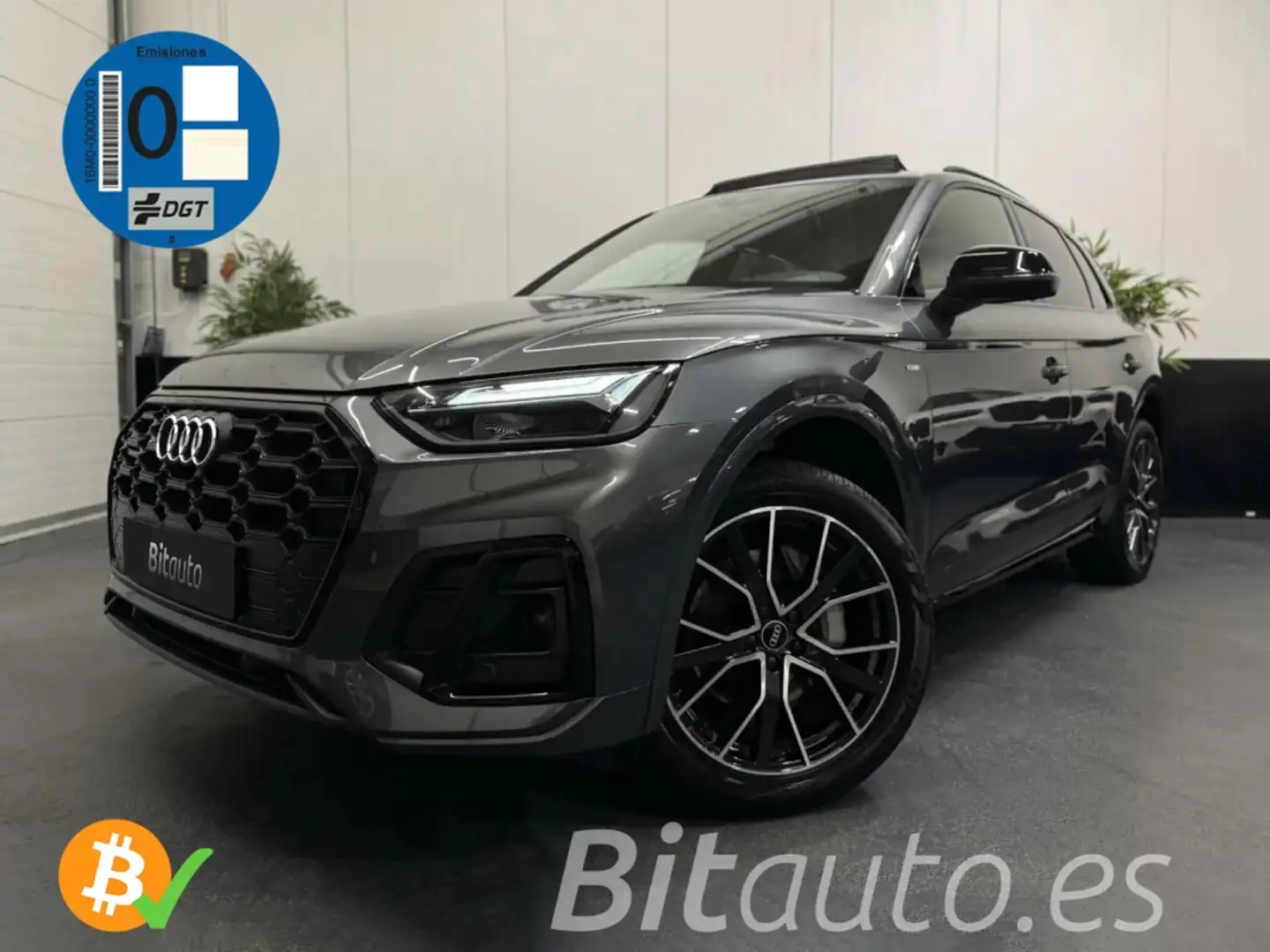 Audi Q5 Sportback 55 TFSIe Black line quattro-ultra S tron Gris - 1