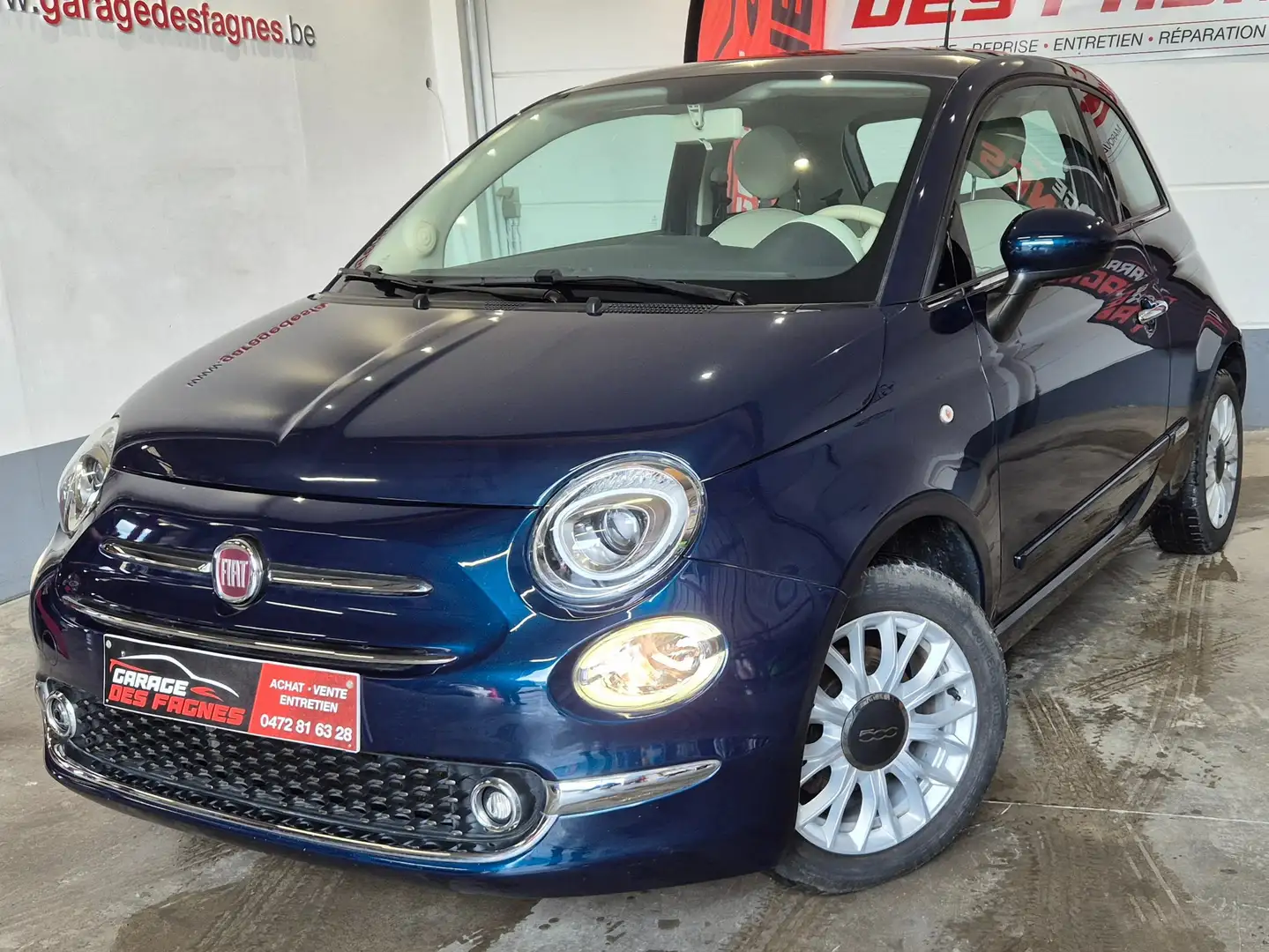 Fiat 500 1.2i ECO Eleganza, automatique !! Albastru - 1