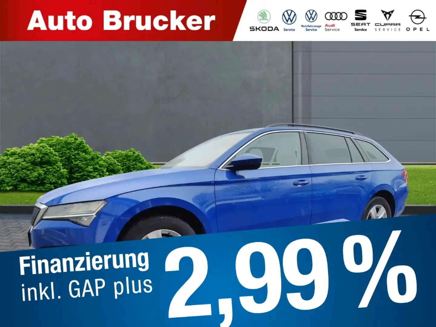 Skoda Superb Combi Ambition 4x4 2.0 TDI+AHK+Navi+Alufelgen+Sitz Blau - 1