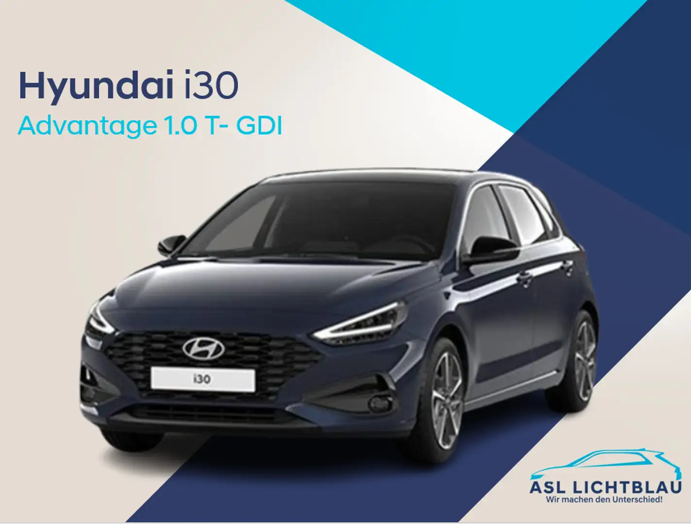 Hyundai i30 1.0 T-GDI Advantage verschie. Farben Blau - 1