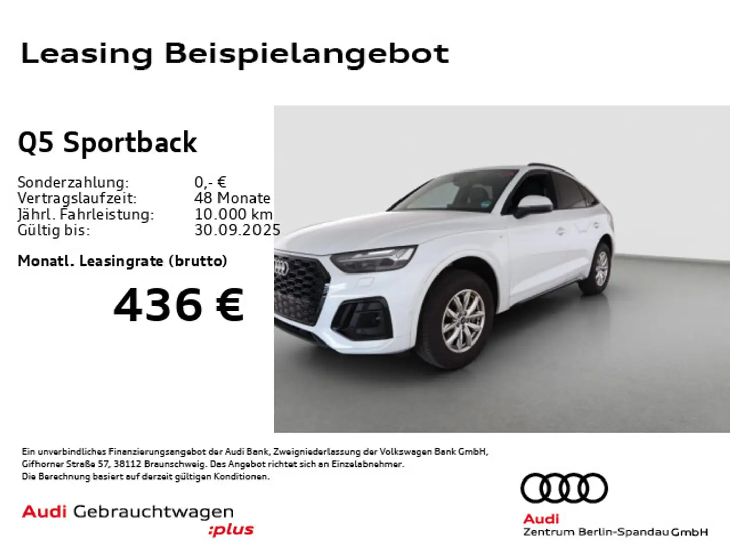 Audi Q5 45 TFSI qu. S line S tronic *AHK Weiß - 1