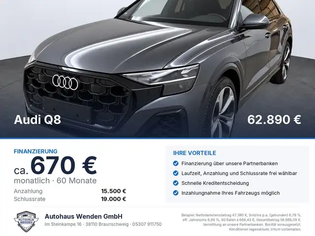 Audi Q8 55 TFSI V6 quattro tiptronic /Sline/Laser/Luf
