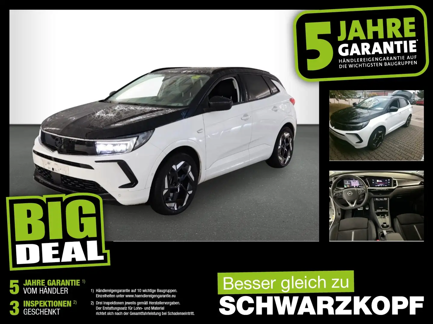 Opel Grandland 1.6T GSe 4 Navi,WirelessCharg,Allrad Weiß - 1