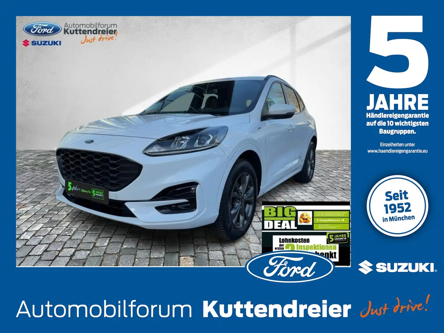 Ford Kuga FHEV ST-Line Allrad Autom. Navi Kamera Blanco - 1