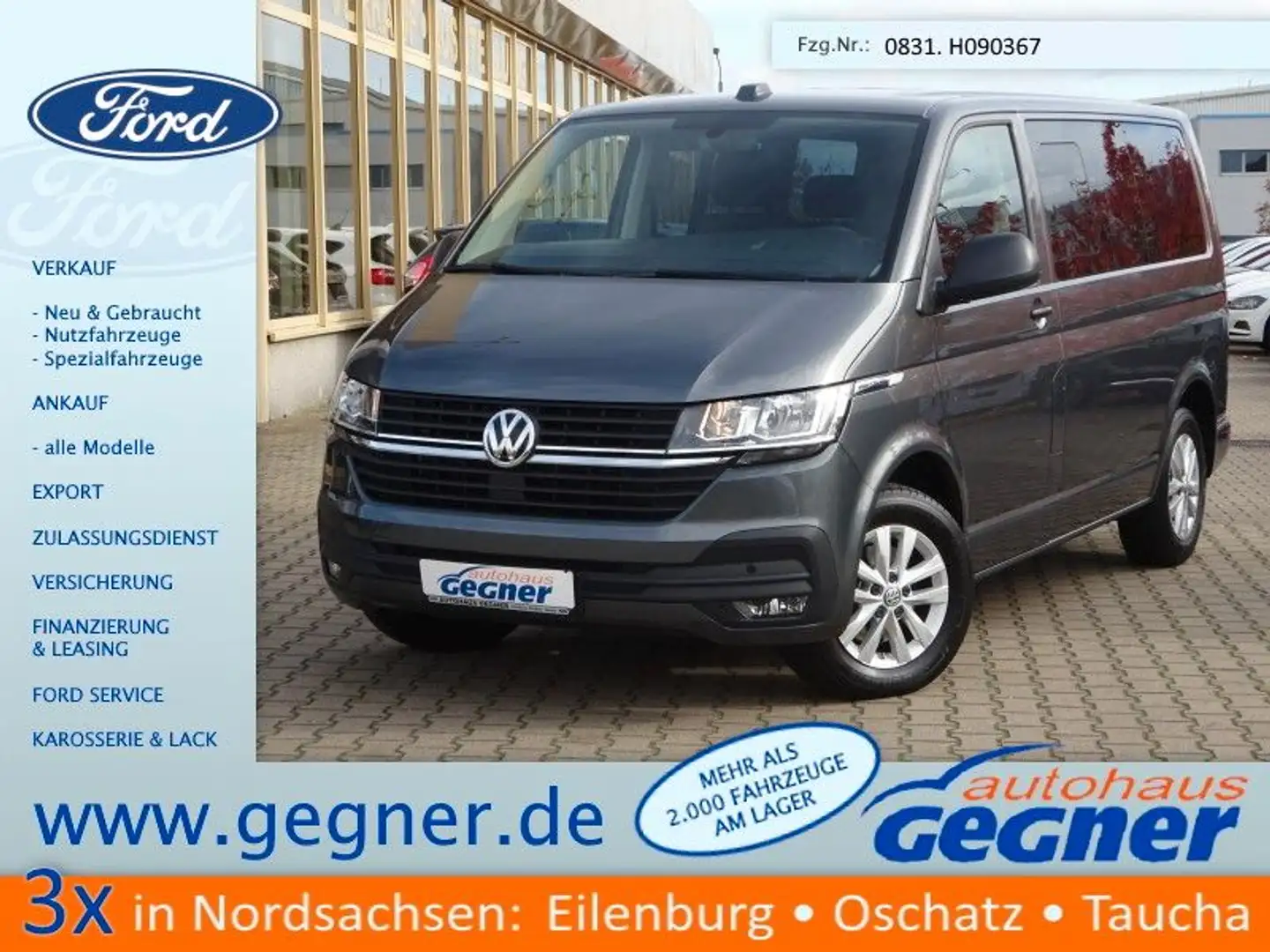 Volkswagen T6 Multivan T6.1 Multivan 150PS DSG KR Navi Tempomat 7-Sitze Grau - 1