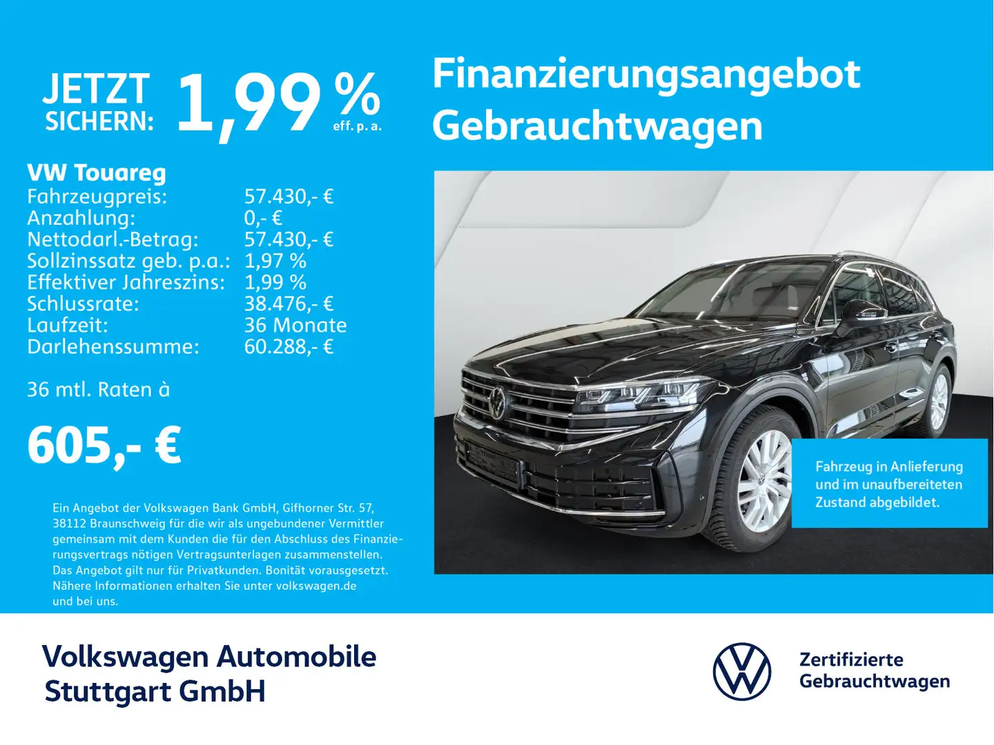 Volkswagen Touareg Elegance 4Motion 3.0 TDI 170kW Schwarz - 1